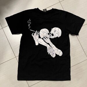 NWOT Smoking Skull Graphic Shirt Men’s Small - Dead Stock